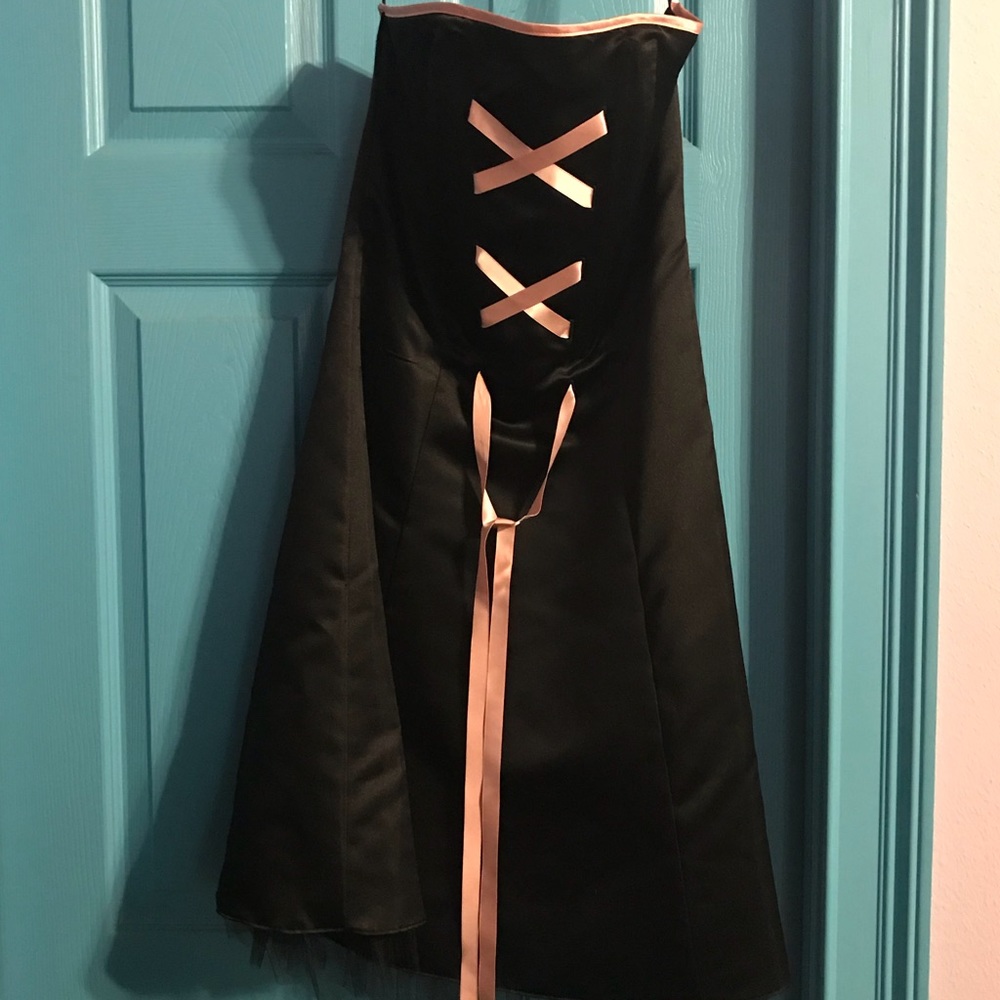 Black and Pink “Lace Up” Dress